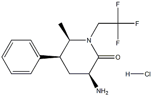 (3S,5S,6R)-3-amino-6-metyyli-5-fenyyli-1-(2,2,2-trifluorietyyli)piperidin-2-onihydrokloridi