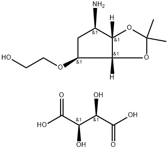 2-((3aR,4S,6R,6aS)-6-amino-2,2-dimetyylitetrahydro-3aH-syklopenta[d][1,3]dioksol-4-yylioksi)etanoli-L-viinihappo