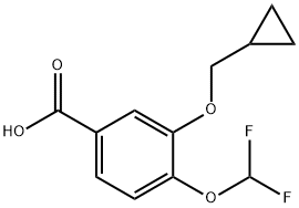 3-syklopropyylimetoksi-4-difluorimetoksibentsoehappo