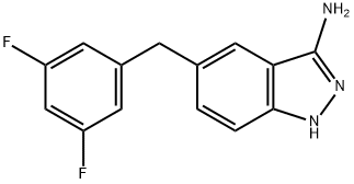 5-(3,5-difluoribentsyyli)-1 H-indatsoli-3-amiini