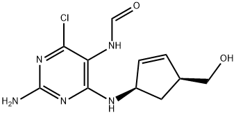 N-[2-amino-4-kloori-6-[[(1R,4S)-4-(hydroksimetyyli)-2-syklopenten-1-yyli]amino]-5-pyrimidinyyli]formamidi